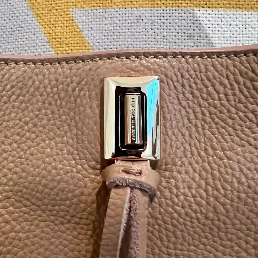Rebecca Minkoff Darren Pebbled Leather Shoulder Bag Driftwood NEW Gold Hardware